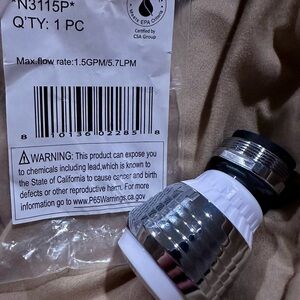 NWOT Dual-Spray Swivel Kitchen Faucet Aerator, 1.5 GPM